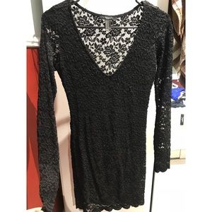 Black Long Sleeve Lace Dress